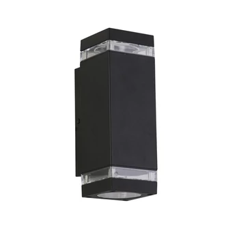 Aplica de prete exterioara Searchlight HOUSTON metal, acril, negru, GU10, IP44 - 61101BK