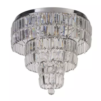 Plafoniera pentru baie Searchlight EMPIRE metal, cristal, alama, sampanie, E14, IP44 - 61321-6CC