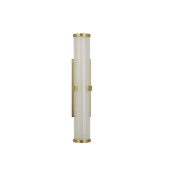 Aplica de perete pentru baie Searchlight CLAMP metal, opal sticla, auriu, LED, 7W, 3000k,  561 Lm - 63124-1GO