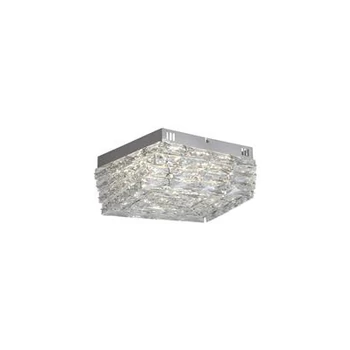 Plafoniera Searchlight Modena metal, cristal, crom, transparent, LED, 28W, 2799lm, 4000K - 65810-420CC