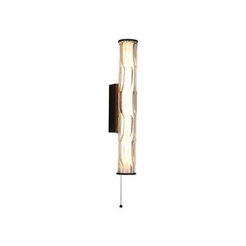 Aplica de perete Searchlight Vibrate metal, sticla, negru, transparent, LED, 13W, 1139lm, 3000K, IP44 - 66311-1BK