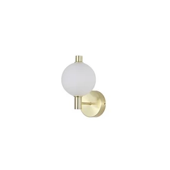 Aplica de perete Searchlight Luminique metal, sticla, alama, opal, LED, 6W, 670lm, 3000K - 69411-1SB