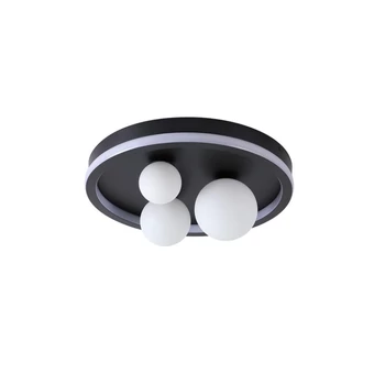 Plafoniera Searchlight TRIDENT metal, opal sticla, negru, LED + G9, 20W, 3000K, 788 Lm - 73380BK