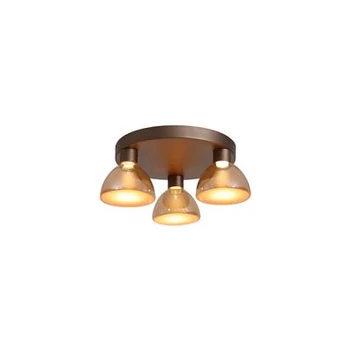 Plafoniera Searchlight Cannes metal, sticla, maro, chihlimbar, LED, 21W, 1192lm, 3000K - 77410-3AM