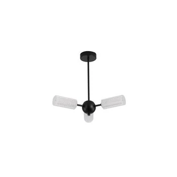 Plafoniera Searchlight Cosmic metal, sticla, negru, transparent, G9, 10W - 96503-3BK