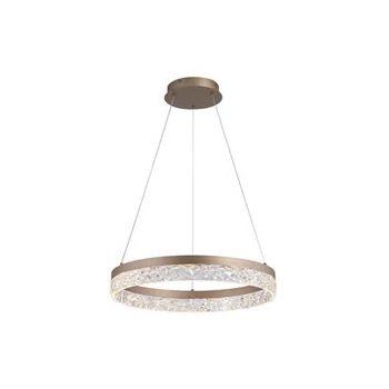 Pendul Searchlight Madeleine metal, cristal, maro, transparent, LED, 25W, 3027lm, 3000K - 98700-50LT