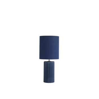 Veioza Searchlight GROOVE ceramic, textil, albastru, E14 - EU22353AZ