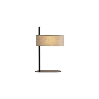 Veioza Searchlight Hessian metal, textil, negru, alb, E27, 60W - EU30501BK
