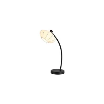 Veioza Searchlight Radiant metal, textil, negru, alb, E14, 40W - EU52852BK
