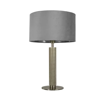 Veioza Searchlight LONDON metal, catifea, argintiu, gri, E27 - EU65721GY