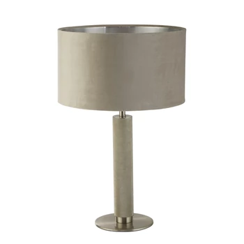 Veioza Searchlight LONDON metal, catifea, argintiu, taupe, E27 - EU65721TA