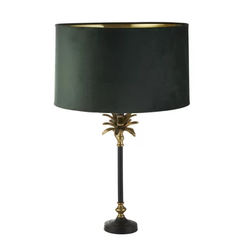 Veioza Searchlight PALM metal, catifea, negru, alama, verde, E27 - EU81211GR