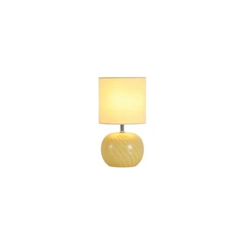 Veioza Searchlight Fete sticla, textil, galben, E27, 60W - EU85474YL