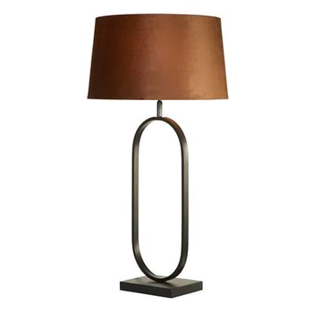 Veioza Searchlight Modish metal, textil, negru, portocaliu, E27, 60W - EU94101OR
