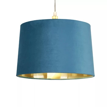Abajur Searchlight textil, albastru, B22, E14, E27 - SO701953