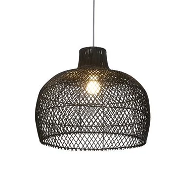 Abajur Searchlight rattan, negru, E14, E27 - SO701958