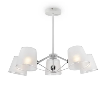 Pendul GINO metal, crom, alb, E14 - MOD111PL-05CH