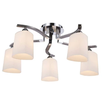 Plafoniera SOL metal, sticla, crom, alb, E14 - MOD131-CL-05-N