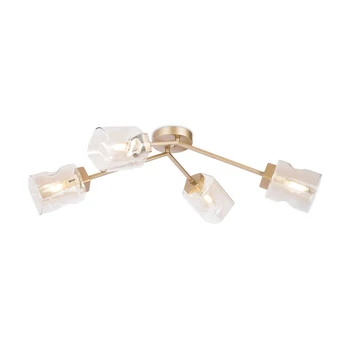 Plafoniera ISABELLA metal, sticla, auriu, E14 - MOD138CL-04MG