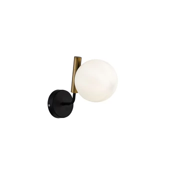Aplica de perete PAOLINA metal, sticla, negru, alb, E14 - MOD141WL-01B