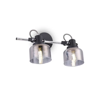 Spot EVETTE metal, sticla, negru, E14 - T003CW-02B