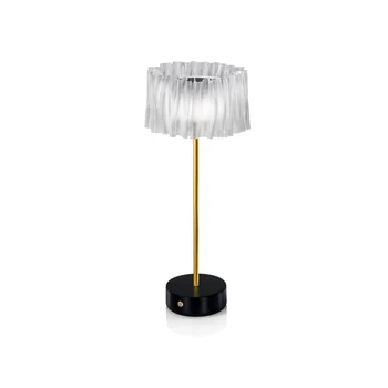 Veioza Slamp ACCORDÉON metal, Lentiflex, negru, transparent LED, 2700K, 1,3W, 150lm - ACRT000PRB000BT000EU