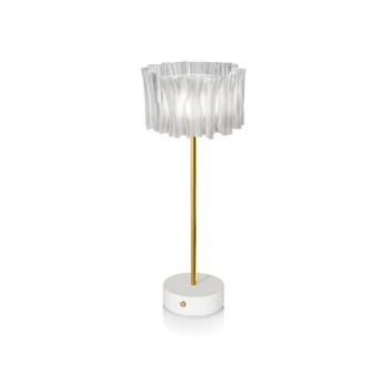 Veioza Slamp ACCORDÉON metal, Lentiflex, alb, transparent LED, 2700K, 1,3W, 150lm - ACRT000PRW000BT000EU