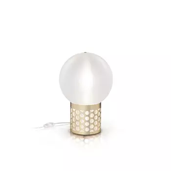 Veioza Slamp ATMOSFERA metal, tehnopolimer, Goldflex, Lentiflex, auriu E27 - ATSTM00GLP00000000EU