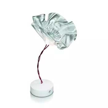 Veioza Slamp LAFLEUR metal, Lentiflex, alb, transparent LED, 1,3W, 2700K, 150lm - LAFT000PRS000BT000EU