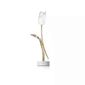 Veioza Slamp TULIP metal, Lentiflex, alb, transparent LED, 3000K, 1,3W, 150lm - TULT000PRS000BDWHBEU