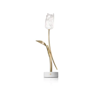 Veioza Slamp TULIP metal, Lentiflex, alb, transparent LED, 3000K, 1,3W, 150lm - TULT000PRS000BDWHBEU