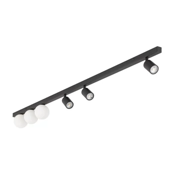 Plafoniera TK Lighting VOX metal, sticla, negru, alb, GU10+G9 - TK-10003
