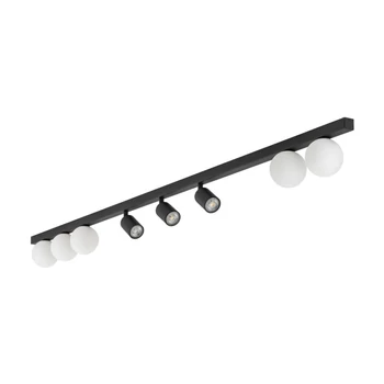 Plafoniera TK Lighting VOX metal, sticla, negru, alb, GU10+G9 - TK-10004