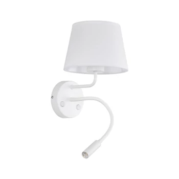 Aplica de perete TK Lighting MAJA metal, textil, alb, E27 + G9 - TK-10080