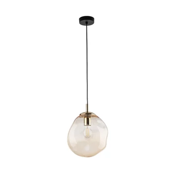 Pendul TK Lighting SOL metal, sticla, negru, chihlimbar, E27 - TK-10083