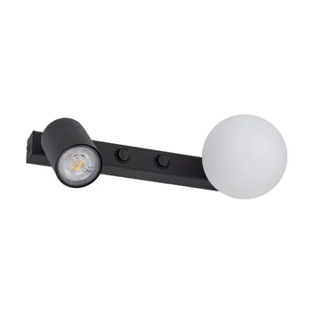 Aplica de perete TK Lighting VOX metal, sticla, negru, alb, GU10+G9 - TK-10148
