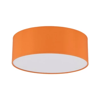 Plafoniera TK Lighting NICOLA metal, plastic, textil, portocaliu, alb, E27 - TK-10153