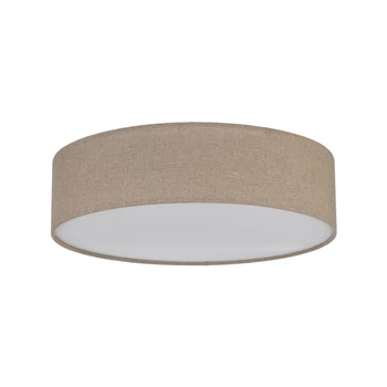 Plafoniera TK Lighting EARTH metal, textil, bej, alb, E27 - TK-10166