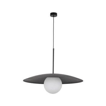 Pendul TK Lighting SLATE metal, sticla, negru, alb, E27 - TK-10637