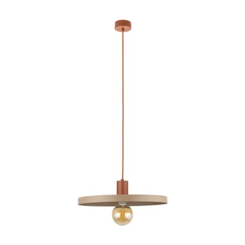 Pendul TK Lighting SILA metal, bej, caramiziu, E27 - TK-10955