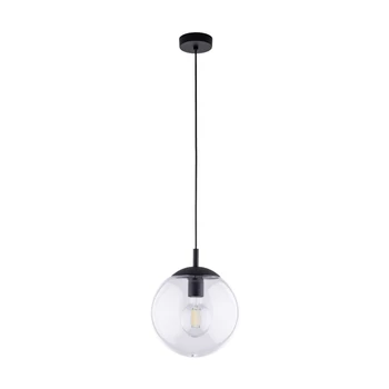 Pendul TK Lighting ESME metal, sticla, negru, transparent, E27 - TK-3266