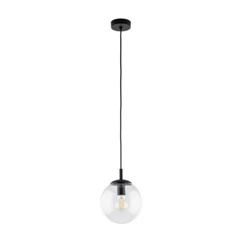 Pendul TK Lighting ESME metal, sticla, negru, transparent, E27 - TK-3267
