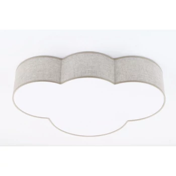 Plafoniera TK Lighting CLOUD metal, textil, plastic, bej, alb, E27 - TK-4336