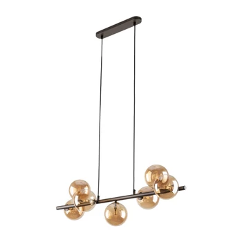 Pendul TK Lighting ESTERA metal, sticla, maro, chihlimbar, G9 - TK-4506