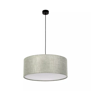 Pendul TK Lighting EARTH metal, textil, negru, verde, E27 - TK-4657