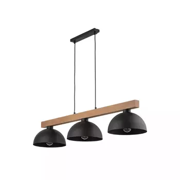 Pendul TK Lighting OSLO metal, lemn, negru, E27 - TK-4710