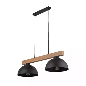 Pendul TK Lighting OSLO metal, lemn, negru, E27 - TK-4711