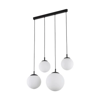 Pendul TK Lighting ESME metal, sticla, negru, alb, E27 - TK-4790