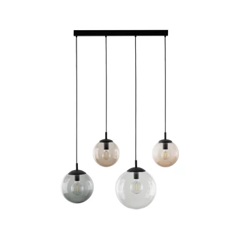 Pendul TK Lighting ESME metal, sticla, negru, fumuriu, chihlimbar, E27 - TK-4795