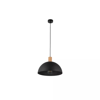 Pendul TK Lighting OSLO metal, lemn, negru, E27 - TK-4852